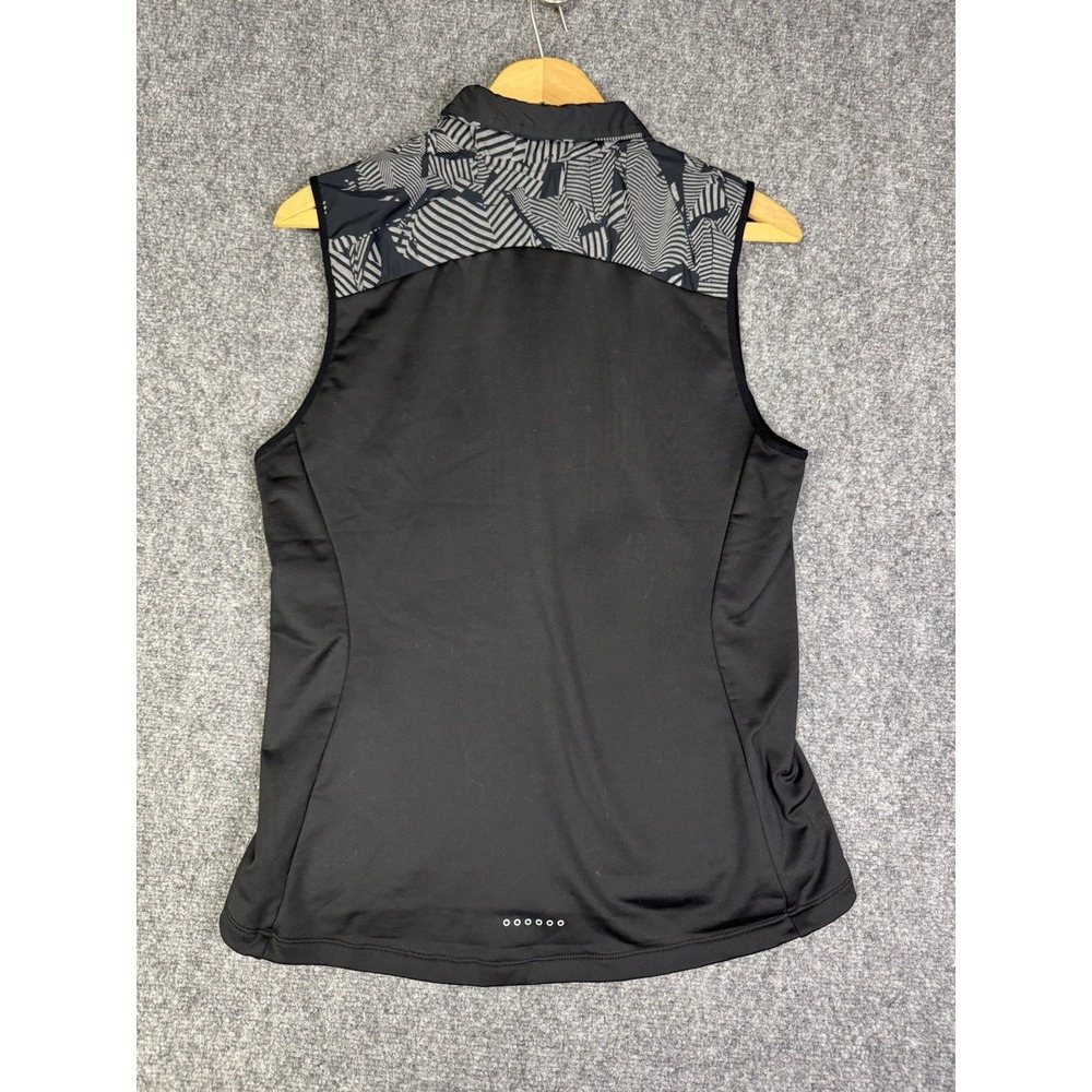 Women's Nike Running Flash Essentials Full Zip Vest Size Medium Black & Gray - Picture 2 of 6